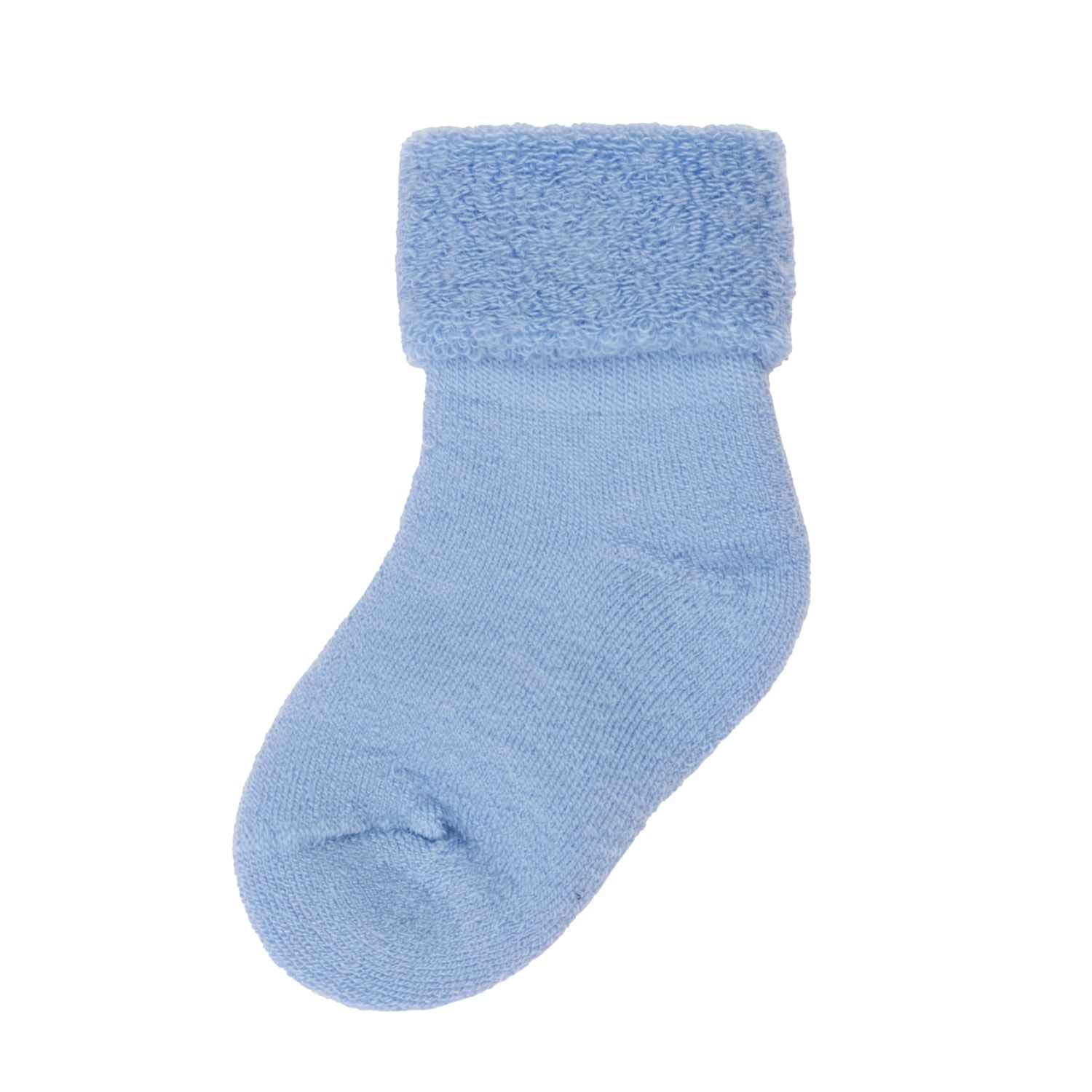 Wool socks w fold cuff, terry